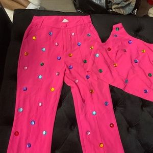 Queen of sparkles pink rhinestone set